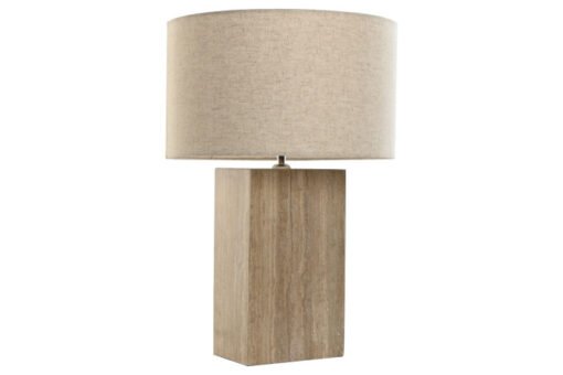 LAMPARA SOBREMESA MARMOL ALGODON 40X40X59 BEIGE LA-217674 Disponible ref13558 - Imagen 4