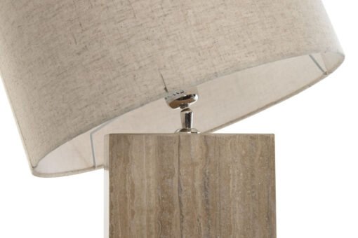 LAMPARA SOBREMESA MARMOL ALGODON 40X40X59 BEIGE LA-217674 Disponible ref13558 - Imagen 3