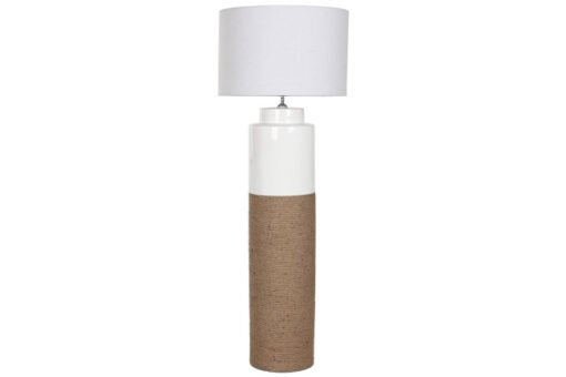 LAMPARA PIE CERAMICA LINO 50X50X139,5 BLANCO LA-217692 Disponible Ref 13533