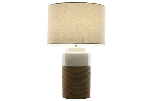 LAMPARA SOBREMESA CERAMICA LINO 38X38X61,5 BLANCO LA-217693 Disponible ref13557