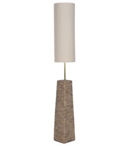 LAMPARA PIE CERAMICA LINO 25X25X165 MARRON LA-217695 Disponible Ref 13532