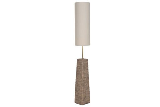LAMPARA PIE CERAMICA LINO 25X25X165 MARRON LA-217695 Disponible Ref 13532