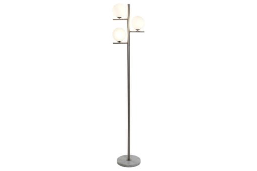LAMPARA PIE MARMOL CRISTAL 27X23X143 BOLA LA-217786 Disponible ref13530