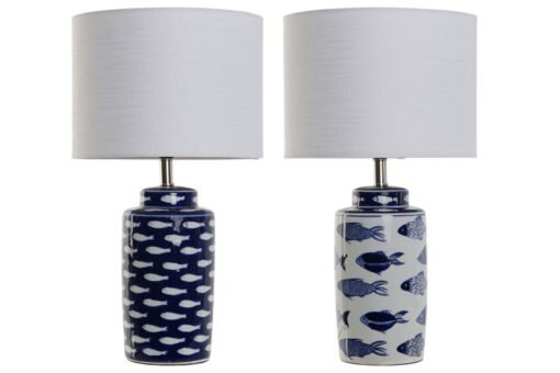 LAMPARA SOBREMESA CERAMICA 28X28X49 PECES 2 SURT. LA-217793 Disponible ref13551