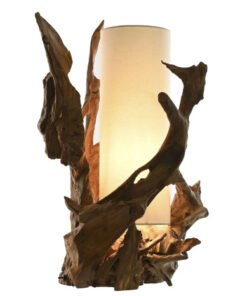 LAMPARA SOBREMESA TECA HIERRO 30X55X80 LA-217900 Disponible 13550