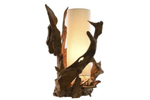 LAMPARA SOBREMESA TECA HIERRO 30X55X80 LA-217900 Disponible 13550