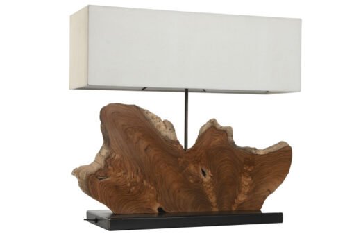 LAMPARA SOBREMESA TECA HIERRO 60X20X55 LA-217901 Disponible ref13549 - Imagen 5