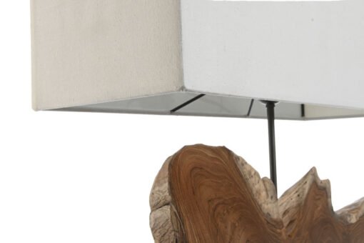 LAMPARA SOBREMESA TECA HIERRO 60X20X55 LA-217901 Disponible ref13549 - Imagen 4