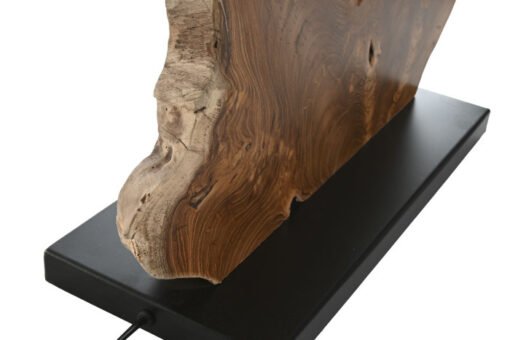 LAMPARA SOBREMESA TECA HIERRO 60X20X55 LA-217901 Disponible ref13549 - Imagen 3