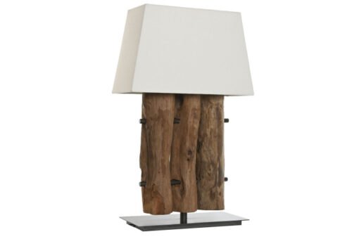 LAMPARA SOBREMESA TECA HIERRO 45X20X73 LA-217902 Disponible ref13548 - Imagen 6