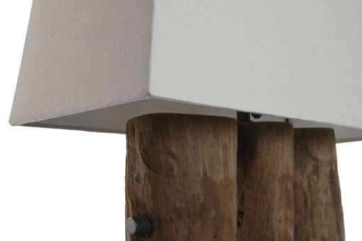 LAMPARA SOBREMESA TECA HIERRO 45X20X73 LA-217902 Disponible ref13548 - Imagen 5