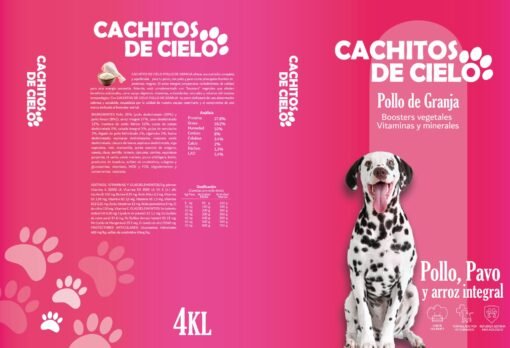 Comida de perro Cachitos de Cielo de Pollo, Pavo y Arroz integral pack de2 sacos de 2x4 kilos Ref2055 - Imagen 2