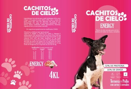 Comida de perro Cachitos de Cielo de Ternera , Pollo con Arroz y Cereales pack de 2 sacos 2x 4 kilos Ref2056