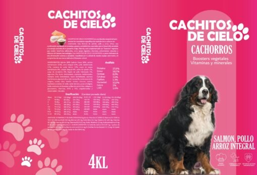 Comida de perro Cachitos de Cielo de Salmon,Pollo y Arroz integral pack de 2 sacos 2 x 4 kilos Ref2053 - Imagen 3