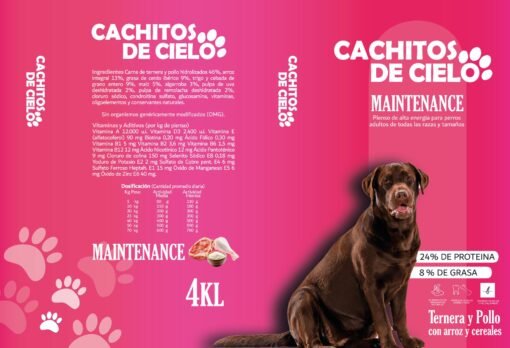 Comida de perro Cachitos de Cielo de Ternera y Pollo con Arroz y Cereales pack de 2 sacos 2x4 kilos Ref2058 - Imagen 2