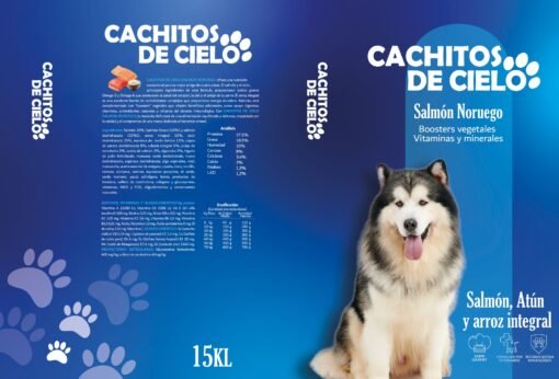 Comida de Perro Cachitos de Cielo de Salmon,Atun y Arroz integral 15 kilos Ref2046 - Imagen 2