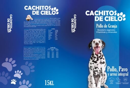 Comida para perro Cachitos de Cielo Pollo,Pavo y Arroz integral 15 kilos Ref2047 - Imagen 2