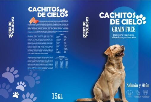 Comida de perro Cachitos de Cielo GRAIN FREE ,Salmon y Atun 15kilos Ref2049 - Imagen 2