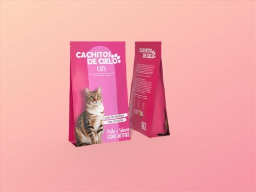 Comida de Gato Cachitos de Cielo  Pack 2 sacos 2x4 kilos Pollo,Salmon y Arroz  Ref2051